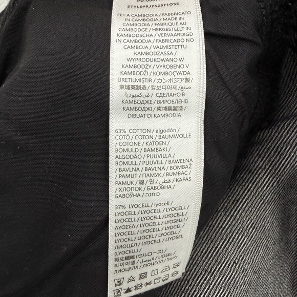 Rag & Bone Lori Mid-Rise Wide Leg Jeans Senoia Black Grey Women's Size 27 NEW - Picture 9 of 16